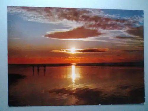 Sonnenuntergang ? - Stimmung am Meer - Stempel Nordenham (ca. 1984 gelaufen) Ansichtskarte