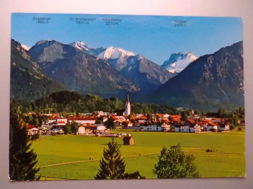 Oberstdorf im Allgäu - Heilklimatischer Luftkurort - Bayern (1992 gelaufen) Ansichtskarte