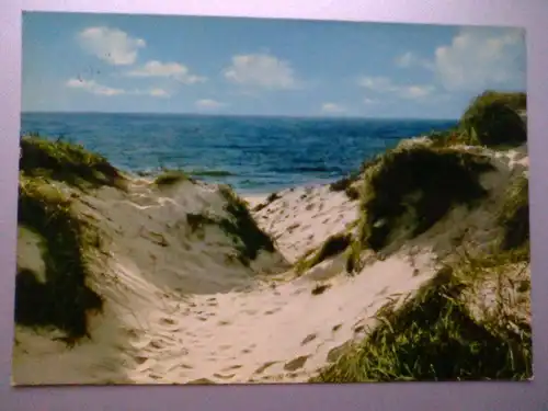 Dünen und Meer - Stempel Langeoog (gelaufen) Ansichtskarte