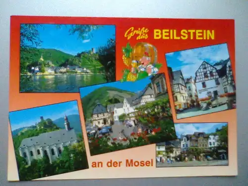 Beilstein an der Mosel - Grüße aus Beilstein an der Mosel - Mehrbildkarte - Rheinland-Pfalz (1998 gelaufen) Ansichtskarte