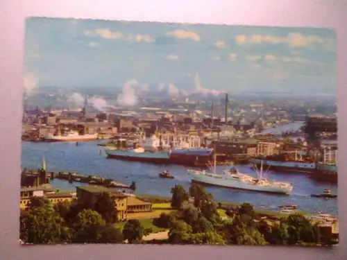 Hamburg - Hafen - Schiff Schiffe etc. (gelaufen, inzwischen ohne Briefmarke) Ansichtskarte