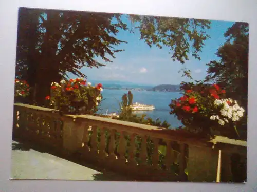 Mainau - Aussicht auf Unteruhldingen von der Schloßterrasse - Insel Mainau im Bodensee - Baden-Württemberg (1977 gelaufen) Ansichtskarte