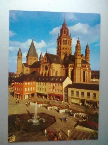 Mainz - Der 1000jährige Dom - Westchor - Mainz am Rhein Rheinland-Pfalz (1988 gelaufen) Ansichtskarte