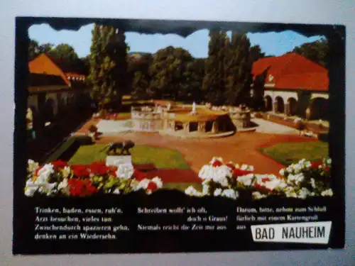Bad Nauheim - Sprudelhof (mit Spruch) - Hessen (1985 gelaufen, Eckknick) Ansichtskarte