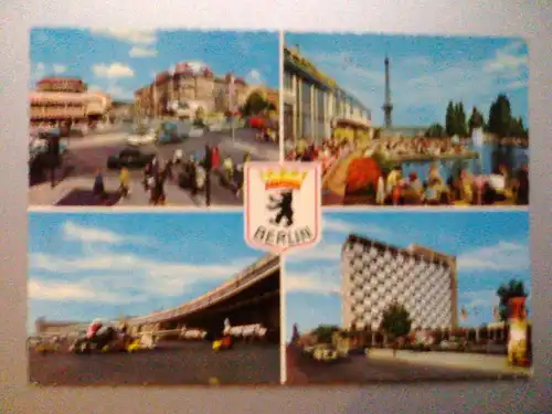 Berlin - Flughafen etc. Mehrbildkarte (1963 gelaufen, inzwischen ohne Briefmarke) Ansichtskarte