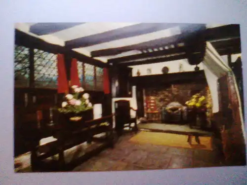 Stratford-upon-Avon - Anne Hathaway Cottage - Wohnzimmer / Living Room (Geburtshaus Shakespeares Ehefrau) - Shottery Warwickshire England (ungelaufen) Ansichtskarte