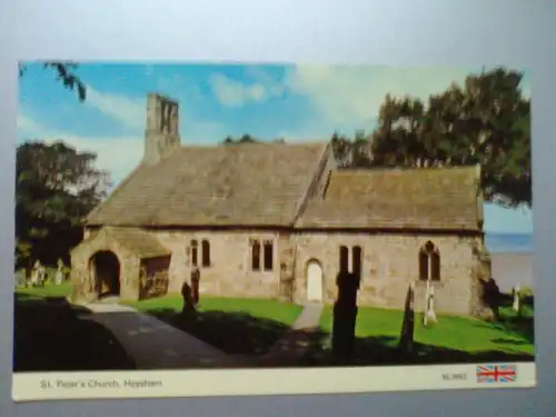 Heysham bei Lancaster - St.-Peter-Kirche - Lancashire England (ungelaufen) Ansichtskarte