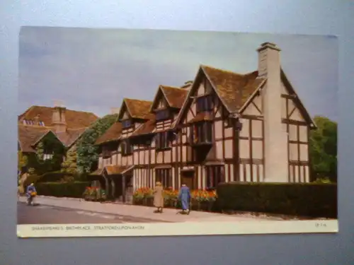 Stratford-upon-Avon - Shakespeare Geburtshaus / Birthplace - Warwickshire England (ungelaufen, Ecken bestoßen) Ansichtskarte