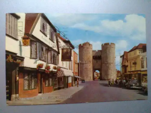 Canterbury - Falstaff Hotel and Westgate - Tor - Kent England (1973 gelaufen) Ansichtskarte
