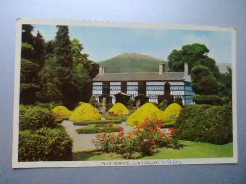 Llangollen - Plas Newydd - Denbighshire Wales (ungelaufen, aber beschriftet, auch 1 Wort Vorderseite) Ansichtskarte