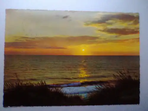 Sonnenuntergang ? am Meer - Stempel Norderney (1965 gelaufen) Ansichtskarte