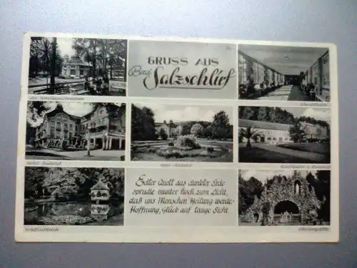Bad Salzschlirf - Hotel Badehof Mariengrotte Kurhaus etc. Mehrbildkarte - Gruss aus Bad Salzschlirf (ca. 1957 gelaufen) Ansichtskarte