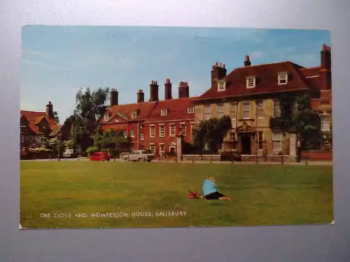 Salisbury - Mompesson House etc. - Wiltshire England (ungelaufen) Ansichtskarte