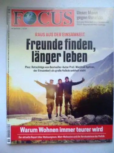 Focus Apri 2018 Freunde finden, Ronaldo, Wohnen etc. 18/18