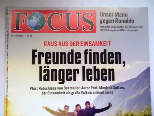 Focus Apri 2018 Freunde finden, Ronaldo, Wohnen etc. 18/18