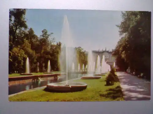 Petrodworez / Peterhof - Brunnen Allee mit Great Palace / Palast - Karte von 1969 - Petrodvorets Sankt Petersburg Russland (ungelaufen) Ansichtskarte