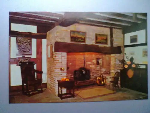 Stratford-upon-Avon - Shakespeare Geburtshaus / Birthplace - Museum - Feuerstelle ? - Warwickshire England (ungelaufen) Ansichtskarte