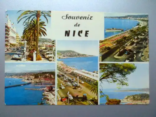 Nizza - Promenade etc. Mehrbildkarte - Souvenir de Nice - Frankreich (1972 gelaufen) Ansichtskarte