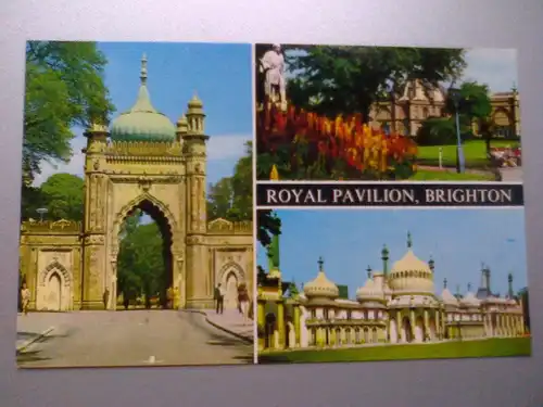 Brighton - Royal Pavilion - North Gate etc. Mehrbildkarte - East Sussex England (ungelaufen, klebte in einem Album) Ansichtskarte