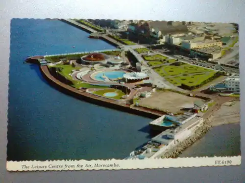 Morecambe - Leisure Center - Luftaufnahme Fliegeraufnahme - Lancashire England (ungelaufen) Ansichtskarte