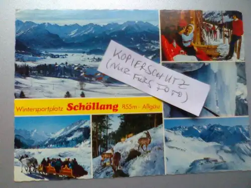 Schöllang / Allgäu - Wintersportplatz - Mehrbildkarte - Schoellang Oberstdorf Bayern (vor 1994 gelaufen, inzwischen ohne Briefmarke) Ansichtskarte