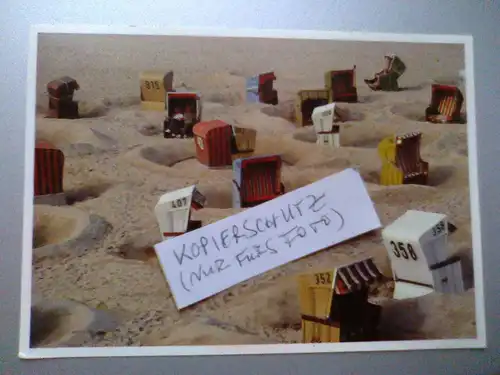 Strandkörbe im Sand - Stempel Norderney (1998 gelaufen) Ansichtskarte