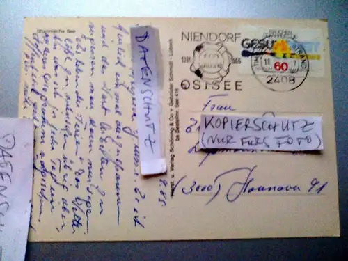 See - Stürmische See - Stempel Timmendorfer Strand / Niendorf Ostsee (ca. 1985 gelaufen) Ansic