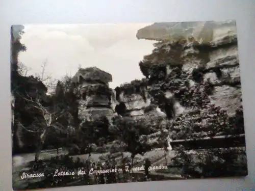 Syrakus / Siracusa - Latomien der Kapuziner - Grüne Gärten - Italien (ca. 1962 gelaufen) AK Ansichtskarte
