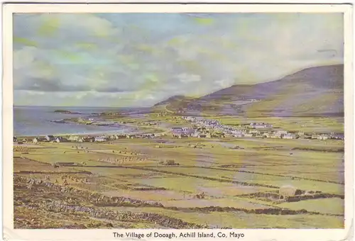 Dooagh - Village / Stadt - Achill Island in County Mayo Irland (1966 gelaufen) AK Ansichtskarte