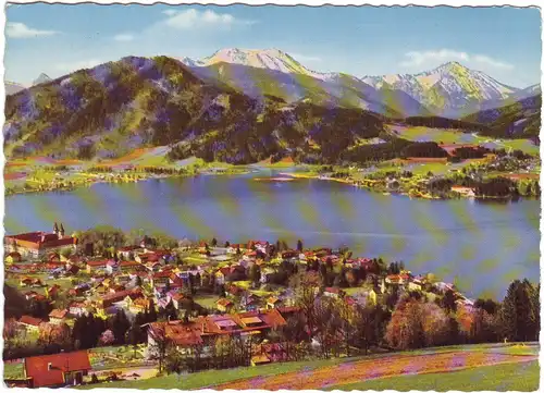 Tegernsee mit Hirschberg (beschrieben) AK Ansichtskarte
