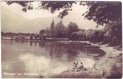 AK Weesen am Walensee - Kanton St. Gallen Schweiz (ungelaufen) AK Ansichtskarte