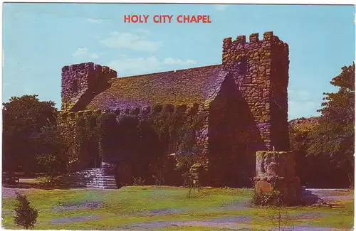 AK Wichita Mountains  - Heilige Stadtkapelle - Oklahoma USA (1979 gelaufen, ohne BM, Ecken bestoßen) AK Ansichtskarte