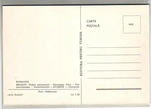 AK Brasov - Gesamtansicht mit Seilbahn - Rumänien (ungelaufen) AK Ansichtskarte