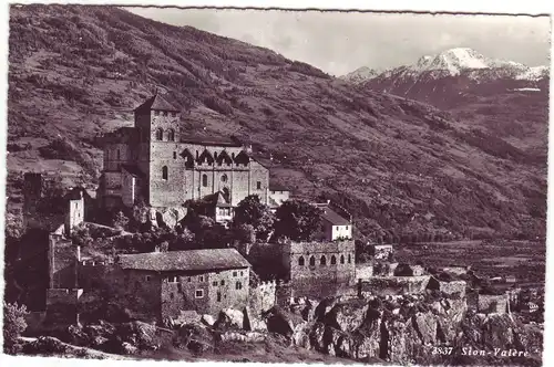 AK Sion / Sitten - Basilika von Valeria - Kirche - Wallis Schweiz (ungelaufen) AK Ansichtskarte