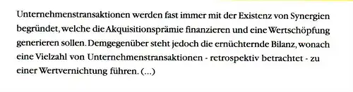 Schreitmüller, Christian: Die Quantifizierung von Synergiepotentialen bei der Bewertung von Unternehmenstransaktionen. 