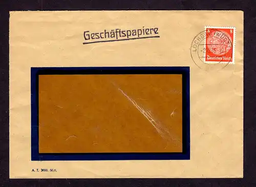 Deutsches Reich Geschäftsbrief von LÖCHGAU (WÜRTT) - 2.12.36 mit Mi.517 -  gestempelt:  2.12.36