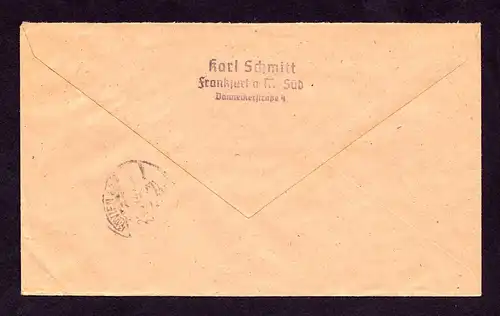 DR Einschreibe-Brief  von FRANKFURT (MAIN) nach Wien - 22.12.43 ? - mit Mi. 860, 861, 863 und Ankunftsstempel