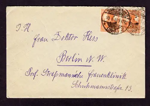 DR Postkarte SAARBRÜCKEN (BHF.) - Berlin - 10.8.18 - Mi.99 in MeF