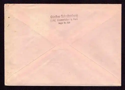 DDR Brief  HALBERSTADT - Zschopau - 09.7.58 - Mi.634 - Seehafen Rostock - Schiffe
