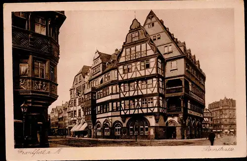 [Lithographie] Frankfurt am Main - Domstrasse. 