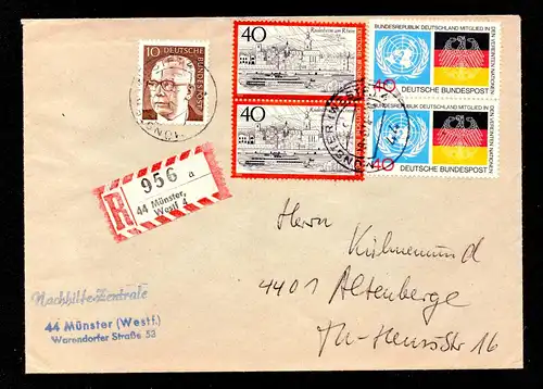 BRD Einschreibe Brief  MÜNSTER - Altenberge - 19.2.74 - Mi.747,781