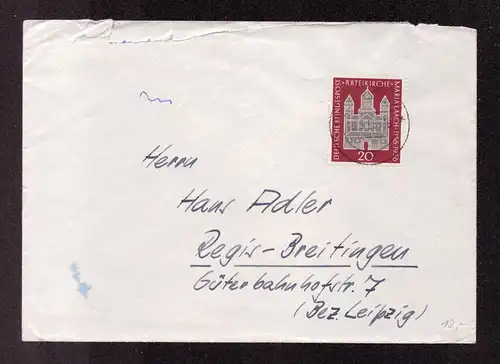 BRD Brief  NEUSTADT (WAIBLINGEN) - Regis-Breitingen - 29.8.58 - Mi.238 (Abteikirche)