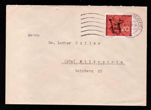 BRD Brief BRAUNSCHWEIG - Hildesheim - 24.1.58 - Mi.282 Wilhelm Busch