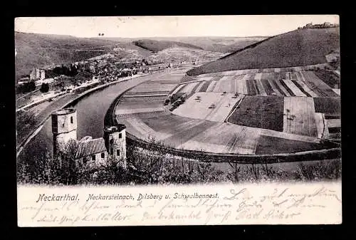 DR  Postkarte - NECKARSTEINACH - Undenheim - 11.2.08 - Mi.85 I - Ansicht Dilsburg Schwalbennest