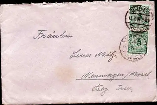 DR  Brief DÜREN - Neumagen - 13.3.24 - Mi.339 mit Briefinhalt