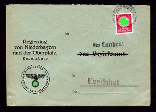 DR  Brief Dienst  REGENSBURG 2 - Landshut - 11.10.43 - Mi. 138 od. 172