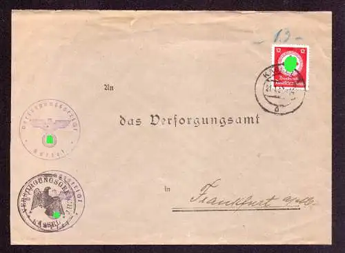 DR  Brief Dienst  KASSEL - Frankfürt aM - 21.1.xx - Mi. D138