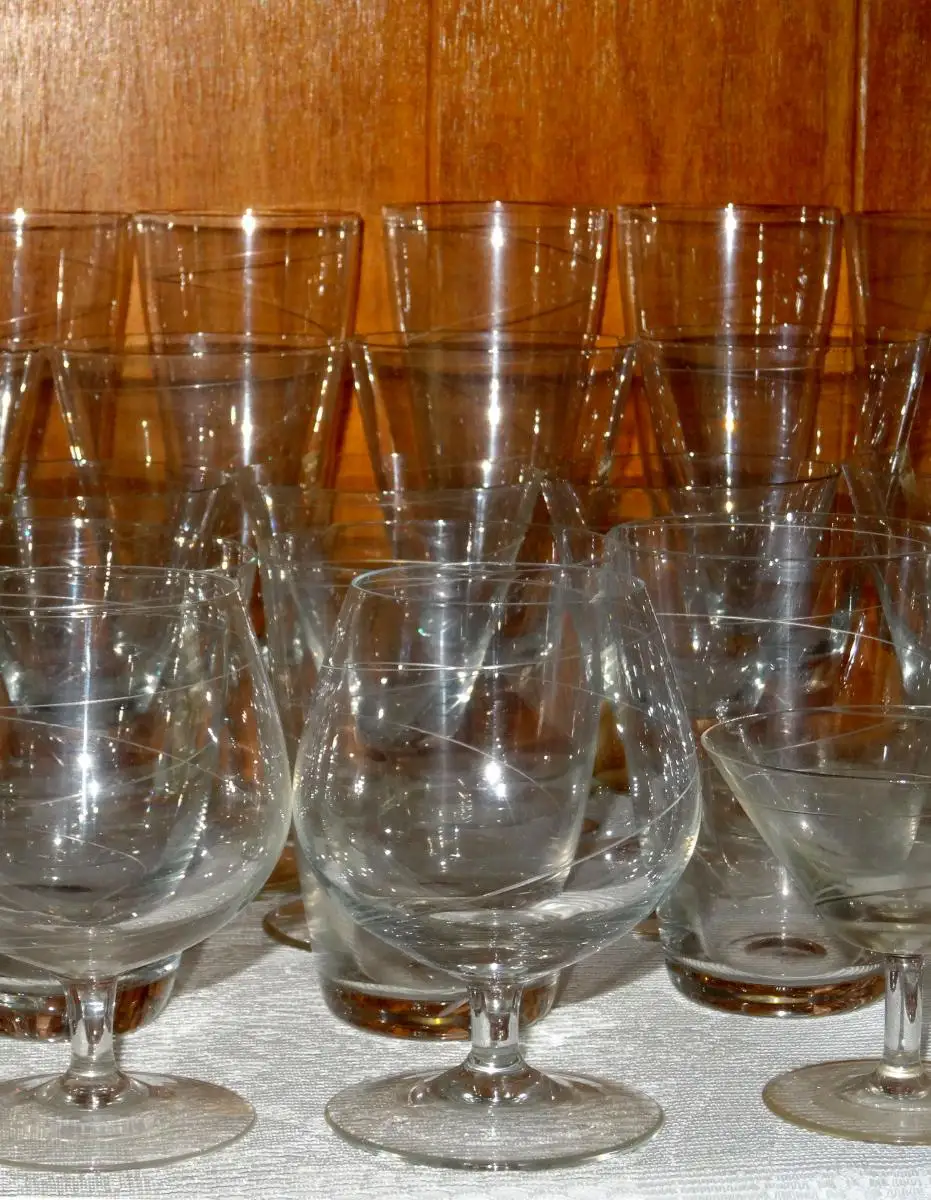 Rosenthal-Gläser mit Kerbschliff, Vintage-Design der 50iger Jahre 0
