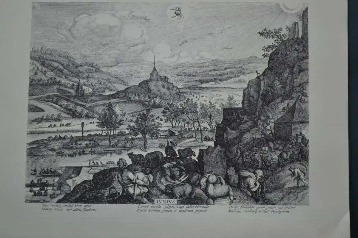 Petrus Stephani, Kupferstiche, 12 Monatsblätter, gez. 1607, Nachdruck etwa 1950 1