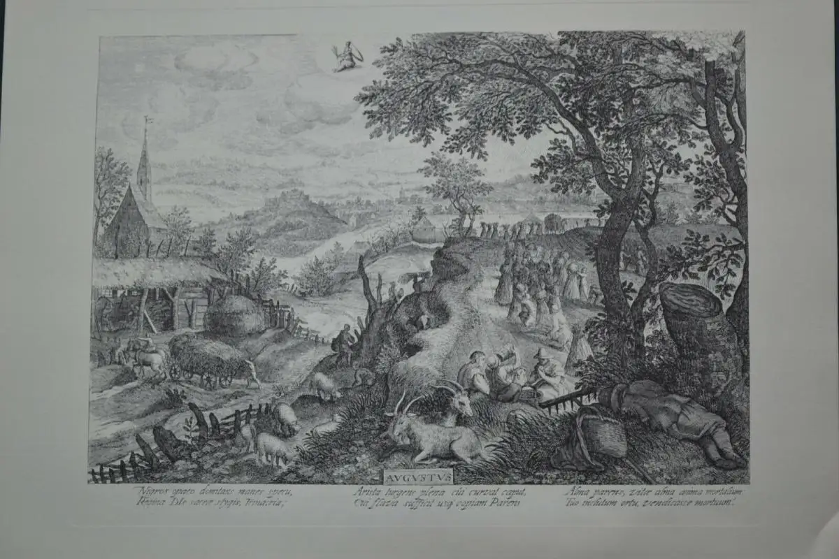 Petrus Stephani, Kupferstiche, 12 Monatsblätter, gez. 1607, Nachdruck etwa 1950 3